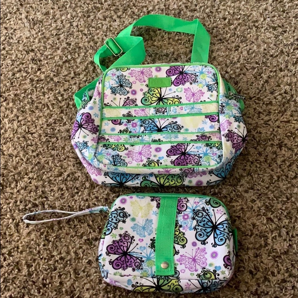 Sachi thermal shoulder tote and pouch